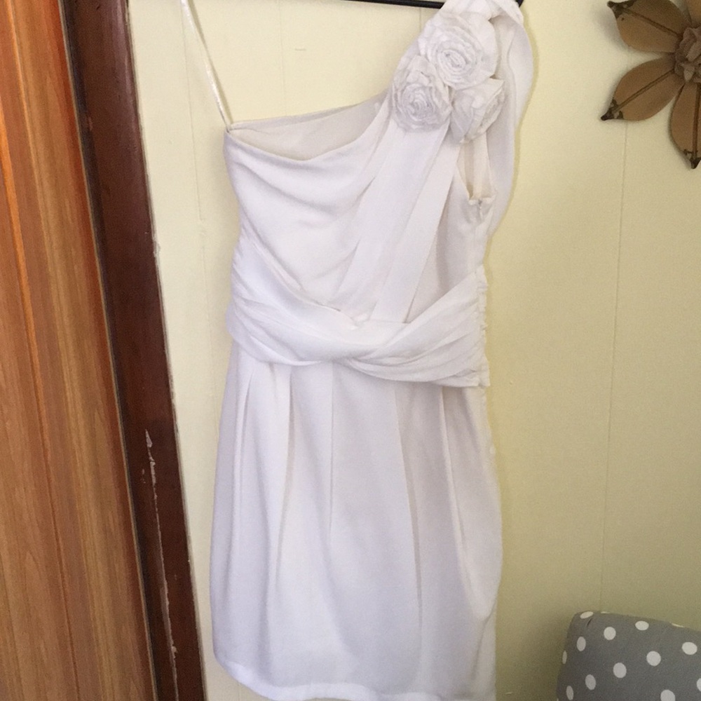 MM COUTURE White one shoulder dress